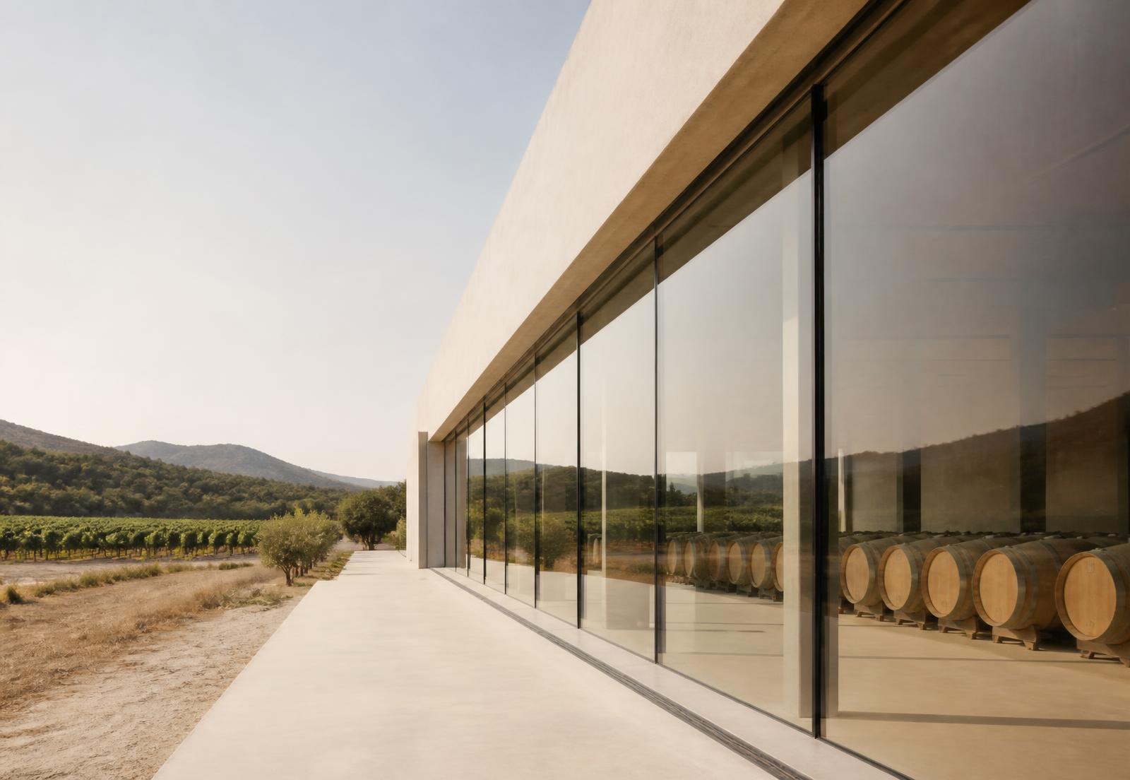 Limpieza técnica de cristales en bodega del Priorat - AURA Glass & Solar